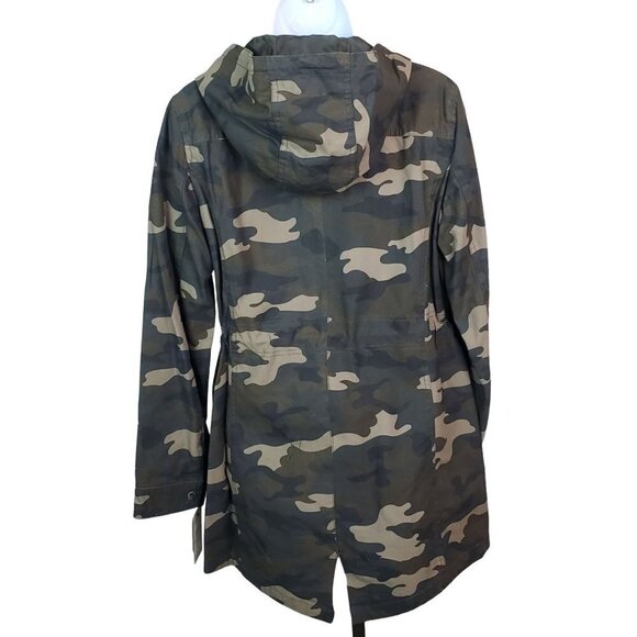Levi's Size Small Fishtail Parka Brown Dark Green Dark Tan Camouflage - Picture 4 of 12